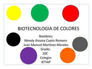 Biotecnologia De Colores