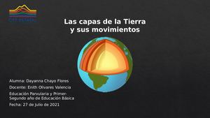 "Las capas de la Tierra y sus movimientos"