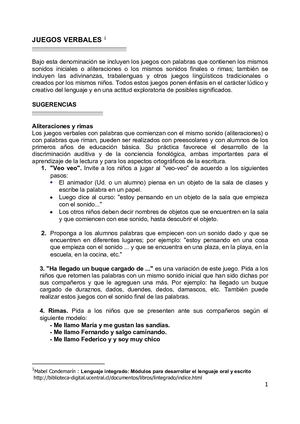 Juegos Verbales