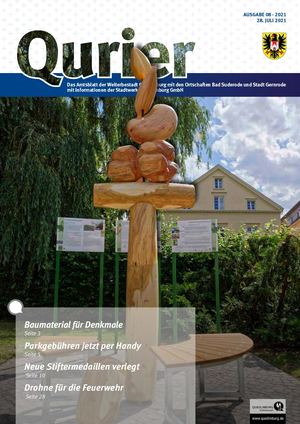 Qurier 08/2021 vom 28.07.2021 - Das Amtsblatt der Welterbestadt Quedlinburg mit den Ortschaften Bad Suderode und Stadt Gernrode mit Informationen der Stadtwerke Quedlinburg GmbH