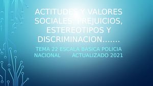 Tema 22 Actitudes Y Valores Sociales
