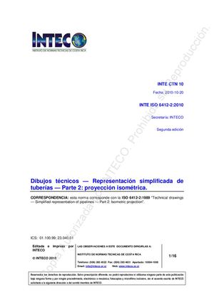 Inte Iso 6412 2 2010 Isometricos