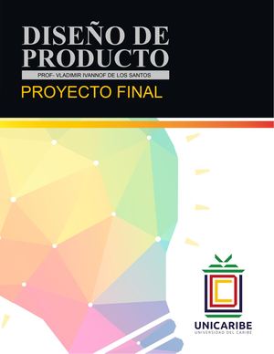 TRABAJO PARA DISEÑO DE PRODUCTO ( UNICARIBE )