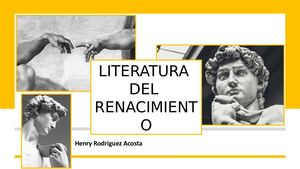 Literatura Del Renacimiento