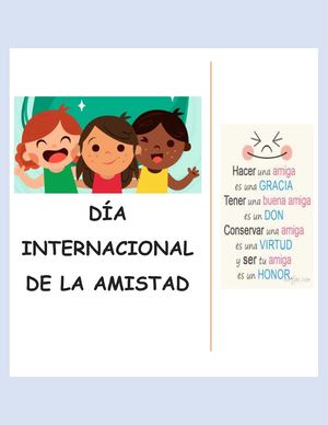 Día Internacional De La Amistad