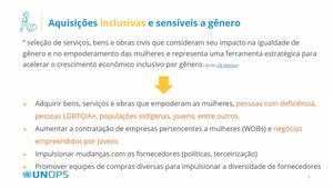 Gênero E Compras Públicas - Claudia Valenzuela, Representante Do UNOPS