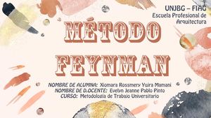 MÉTODO DE FEYNMAN