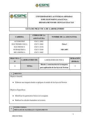 Informe Maqueta Leyes De Newton