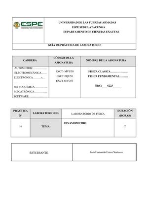 Proyecto Construccion De Un Dinamometro