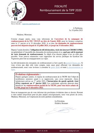 Fiscalité Rembourssement De La Tipp 2020