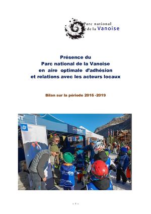 Présence du Parc national de la Vanoise en aire optimale d’adhésion et relations avec les acteurs locaux - Bilan sur la période 2016 -2019