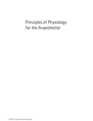 7.-Principles Of Physiology For The Anaesthetist 3rd