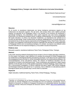 Ensayo Final de la Maestría en Educación