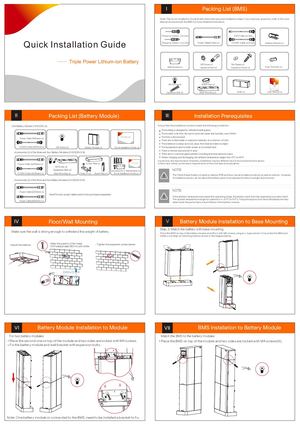 Triple Power T30 Quick Installation Guide 614 00520 00