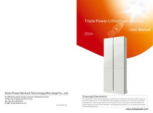 Triple Power T30 User Manual Solax