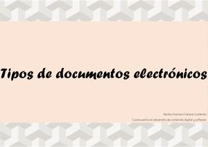Tipoos De Documentos Electronicos