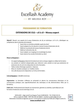 Programme De Formation Cil à Cil Expert 1 (Qok)