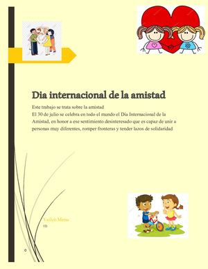 Dia internacional de la amistad