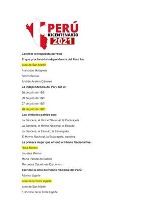 Colorear La Respuesta Correcta