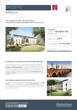 Plaquette commerciale Bassens