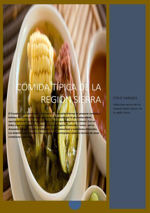 Revista De La Comida Tipica De La Sierra