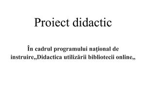 Proiect Didactic Toamna