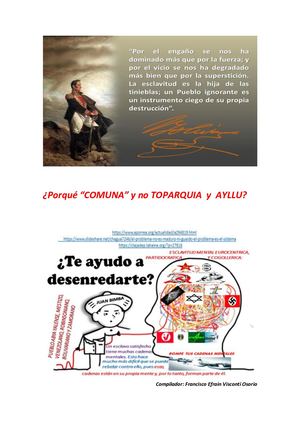 ¿Porqué "COMUNA" y no TOPARQUIA  y  AYLLU??