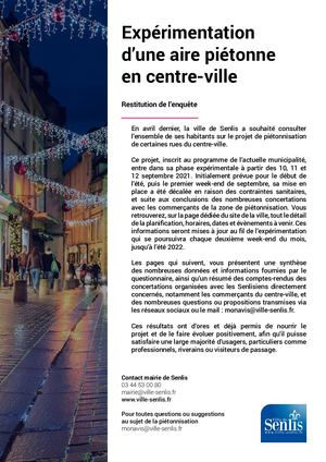Livret Piétonnisation - Résultats du questionnaire