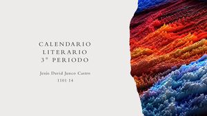 Calendario Literario 3 Periodo