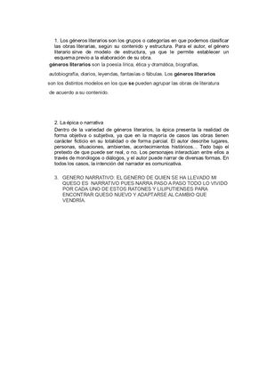 Genero de quien se ha llevado mi queso