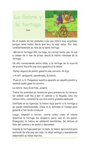 La Tortuga Y La Liebre