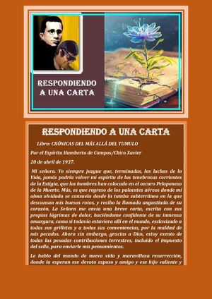 Respondiendo A Una Carta Humberto De Campos Chico Xavier (Nuevo)