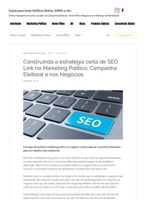 Construindo A Estratégia Certa De SEO Link No Marketing Político, Campanha Eleitoral E Nos Negócios