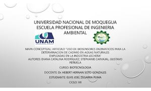 mapa conceptual de articulo: Uso De Biosensores Enzimaticos