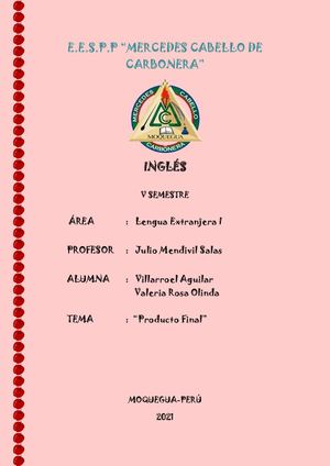 Producto Final Lengua Extranjera 1