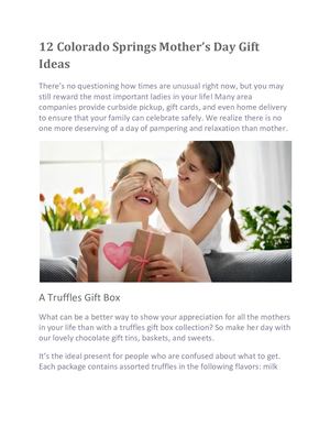 Calaméo - 12 Colorado Springs Mother's Day Gifts