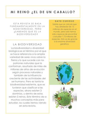 Revista Biología, ABP: Mi Reino ¿el de Un Caballo?