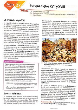 Europa Siglos Xvii Al Xviii