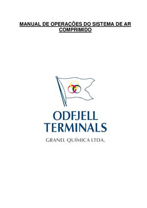 Manual Operação Do Sistema De Ar Comprimido