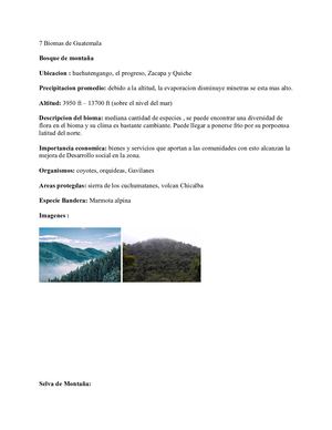 Solis 7 Biomas De Guatemala