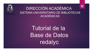 Tutorial BD Redalyc