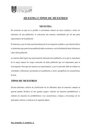 Muestra Tipos Muestreo