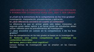 Análisis De La Competencia 1 De Ciencias Sociales
