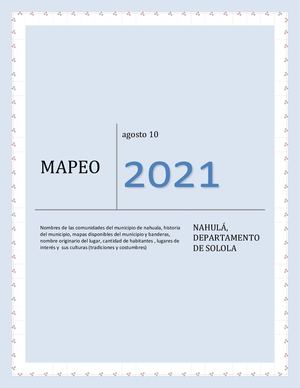 Mapeo del Municipio de Nahulá