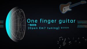 One Finger Guitar by Open Em7 Tuning - one finger chords
