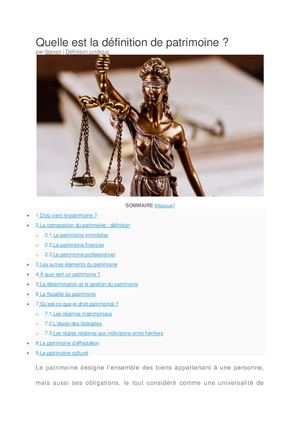 C'est quoi un patrimoine juridique ?