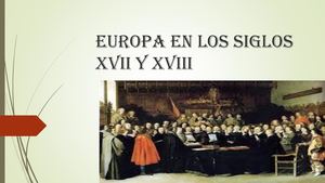 Europa En Los Siglos Xvii Y Xviii