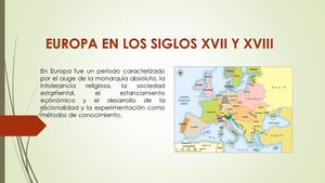 Europa En Los Siglos Xvii Y Xviii Josias moreno