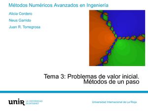 Métodos numéricos, problemas de valor inicial