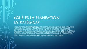 Qué Es La Planeación Estratégica